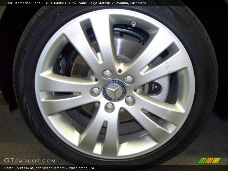 Sand Beige Metallic / Savanna/Cashmere 2008 Mercedes-Benz C 300 4Matic Luxury