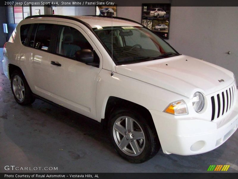 Stone White / Pastel Slate Gray 2007 Jeep Compass Sport 4x4