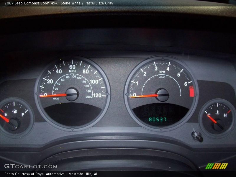 Stone White / Pastel Slate Gray 2007 Jeep Compass Sport 4x4