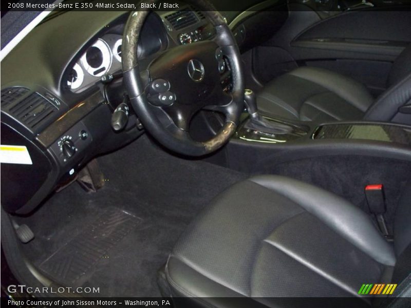 Black / Black 2008 Mercedes-Benz E 350 4Matic Sedan