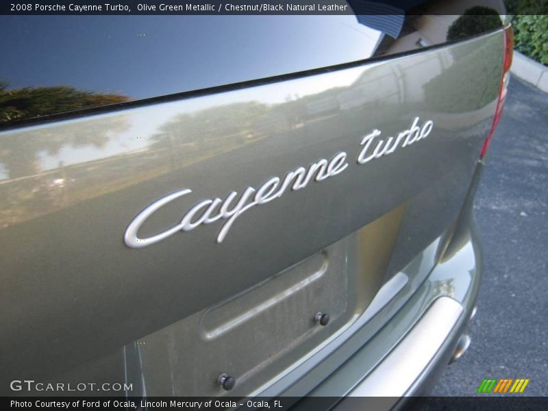 Olive Green Metallic / Chestnut/Black Natural Leather 2008 Porsche Cayenne Turbo