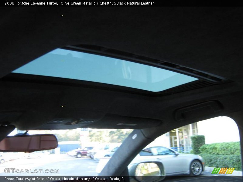 Olive Green Metallic / Chestnut/Black Natural Leather 2008 Porsche Cayenne Turbo