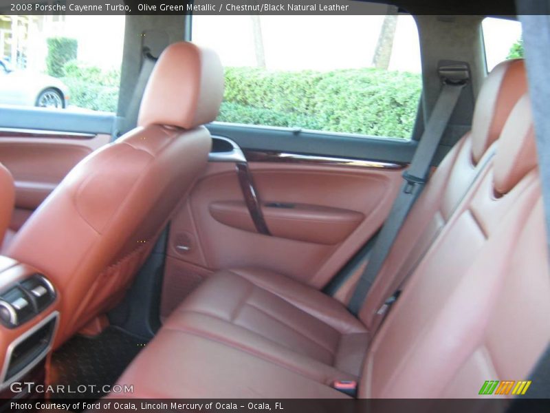 Olive Green Metallic / Chestnut/Black Natural Leather 2008 Porsche Cayenne Turbo