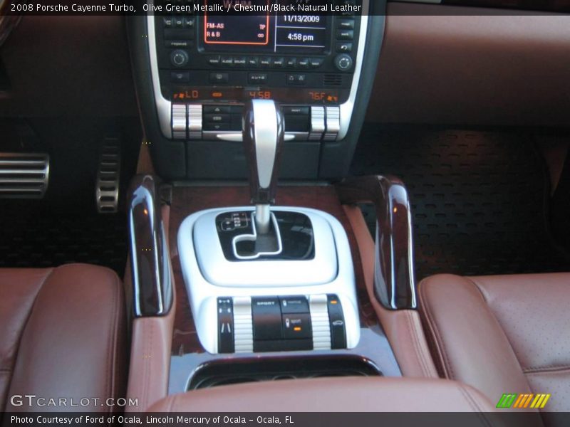 Olive Green Metallic / Chestnut/Black Natural Leather 2008 Porsche Cayenne Turbo
