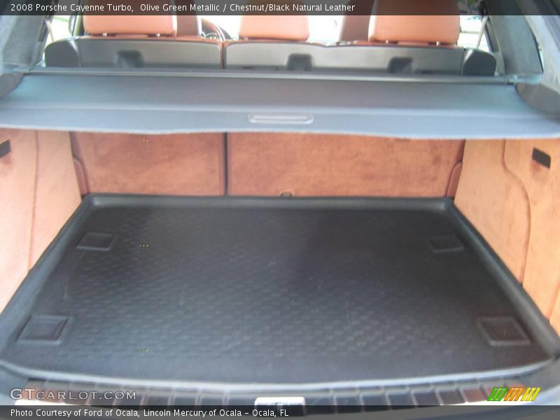 Olive Green Metallic / Chestnut/Black Natural Leather 2008 Porsche Cayenne Turbo