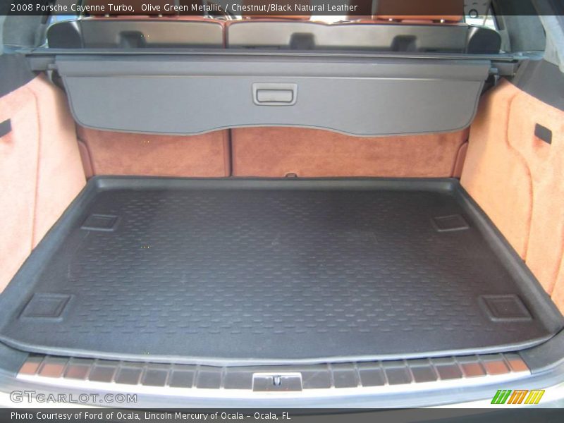 Olive Green Metallic / Chestnut/Black Natural Leather 2008 Porsche Cayenne Turbo