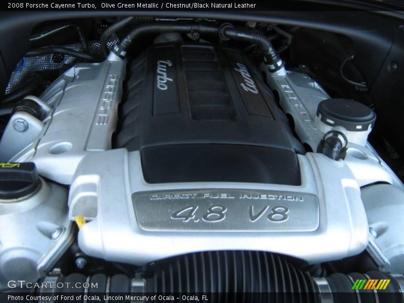 Olive Green Metallic / Chestnut/Black Natural Leather 2008 Porsche Cayenne Turbo