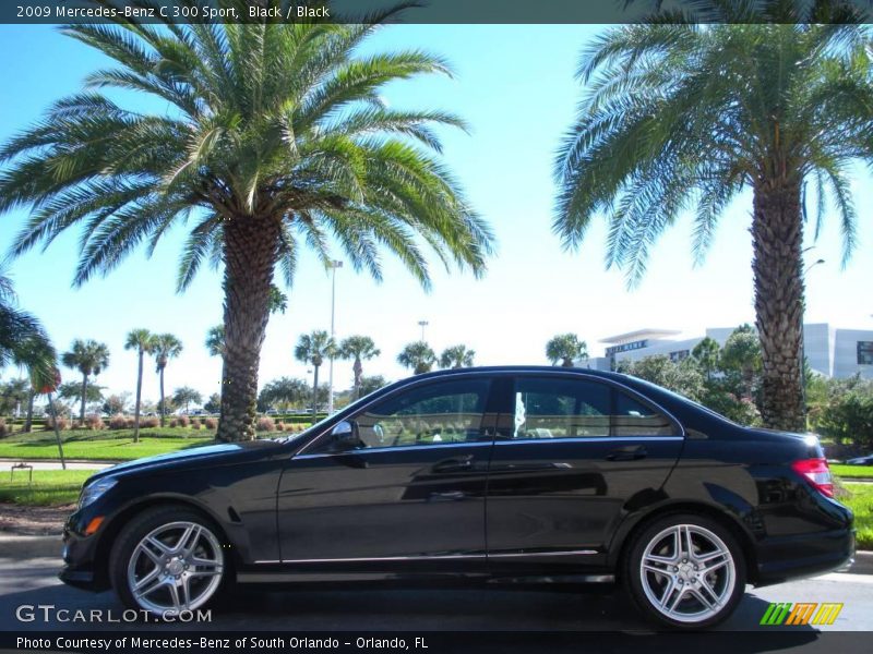 Black / Black 2009 Mercedes-Benz C 300 Sport