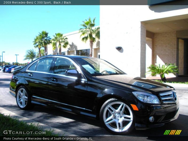 Black / Black 2009 Mercedes-Benz C 300 Sport