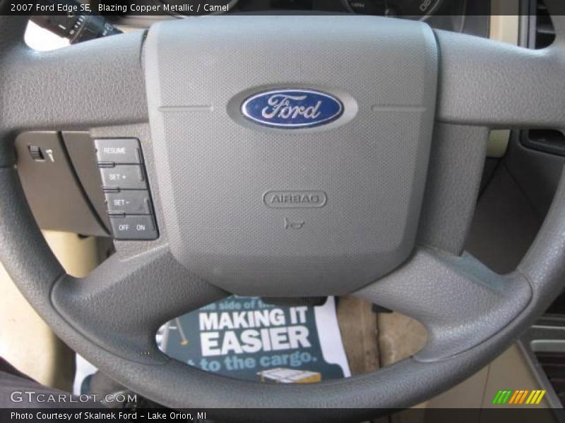 Blazing Copper Metallic / Camel 2007 Ford Edge SE