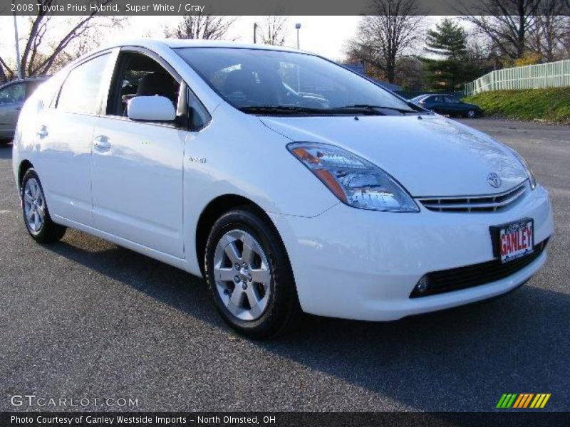 Super White / Gray 2008 Toyota Prius Hybrid