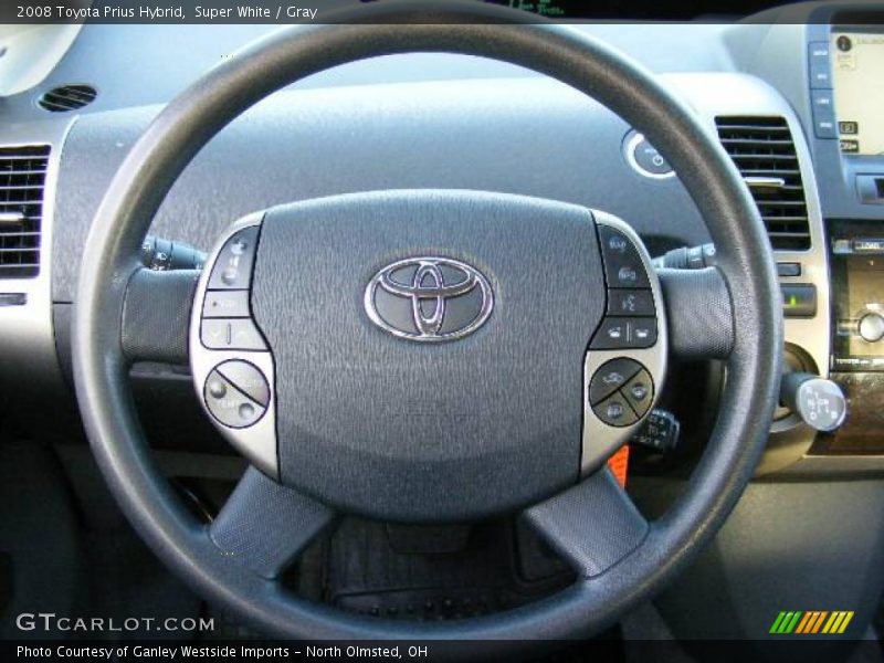 Super White / Gray 2008 Toyota Prius Hybrid
