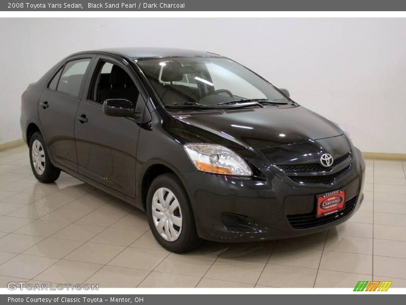 Black Sand Pearl / Dark Charcoal 2008 Toyota Yaris Sedan