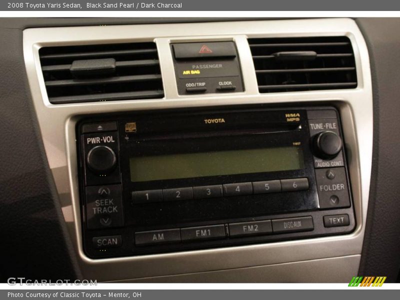 Black Sand Pearl / Dark Charcoal 2008 Toyota Yaris Sedan