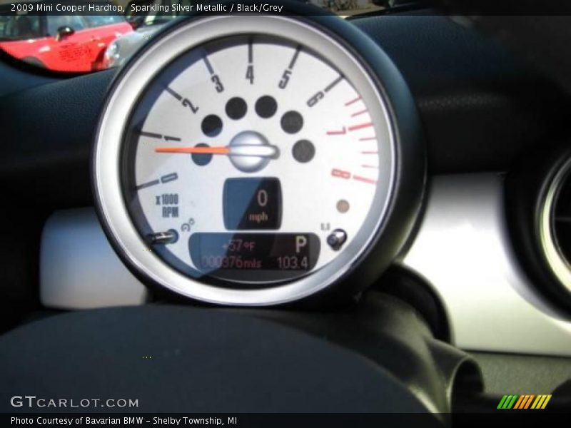 Sparkling Silver Metallic / Black/Grey 2009 Mini Cooper Hardtop