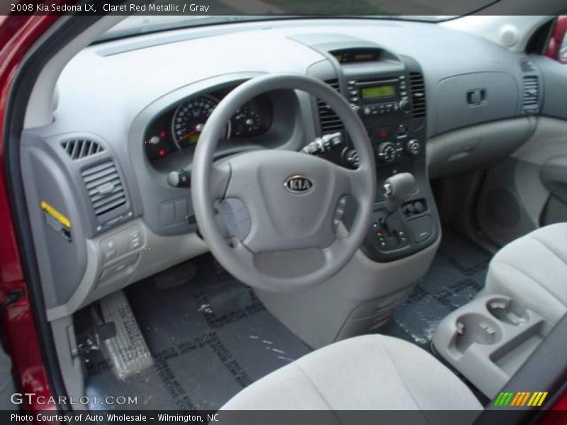 Claret Red Metallic / Gray 2008 Kia Sedona LX