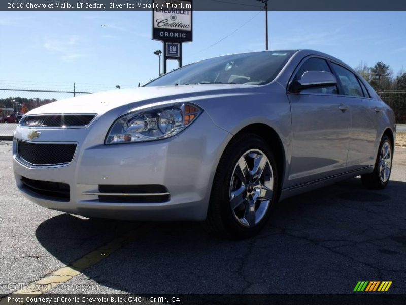 Silver Ice Metallic / Titanium 2010 Chevrolet Malibu LT Sedan