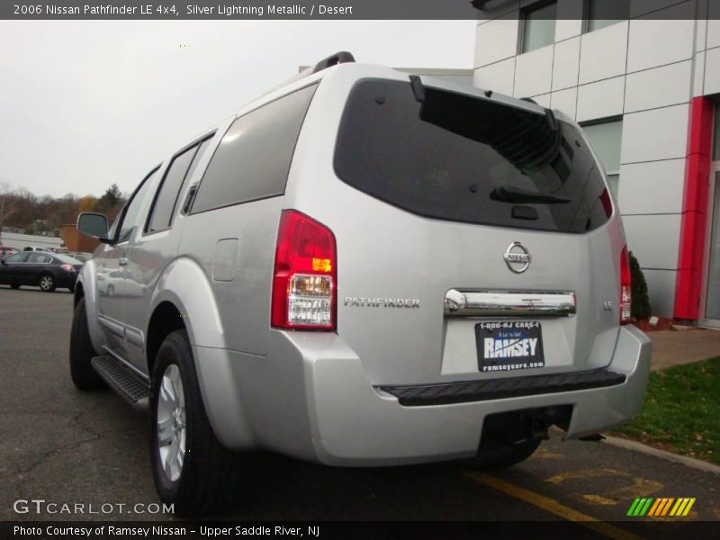 Silver Lightning Metallic / Desert 2006 Nissan Pathfinder LE 4x4