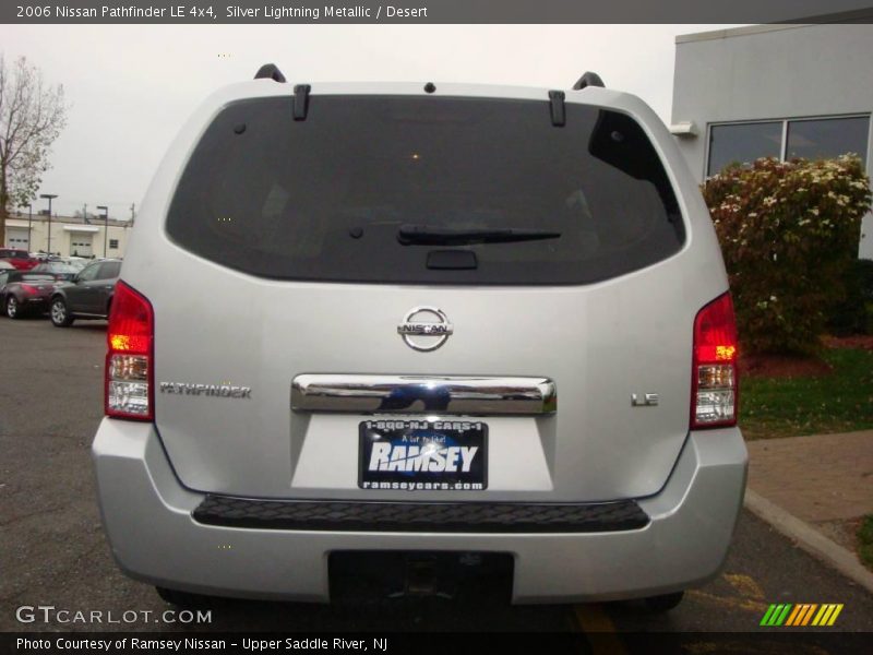 Silver Lightning Metallic / Desert 2006 Nissan Pathfinder LE 4x4