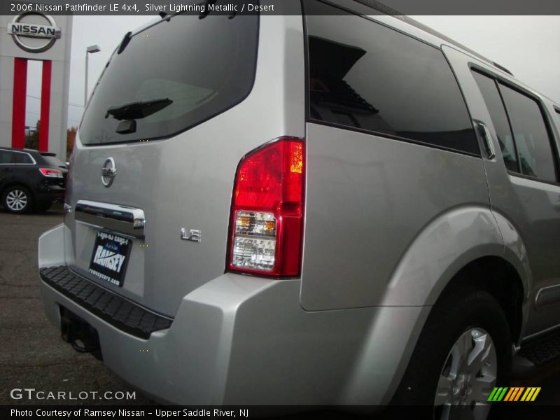 Silver Lightning Metallic / Desert 2006 Nissan Pathfinder LE 4x4