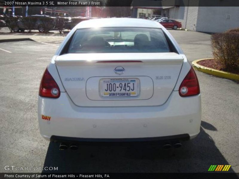 Winter Frost Pearl / Frost 2007 Nissan Maxima 3.5 SE