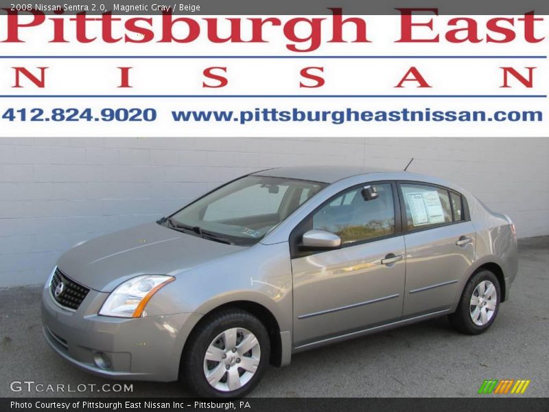 Magnetic Gray / Beige 2008 Nissan Sentra 2.0