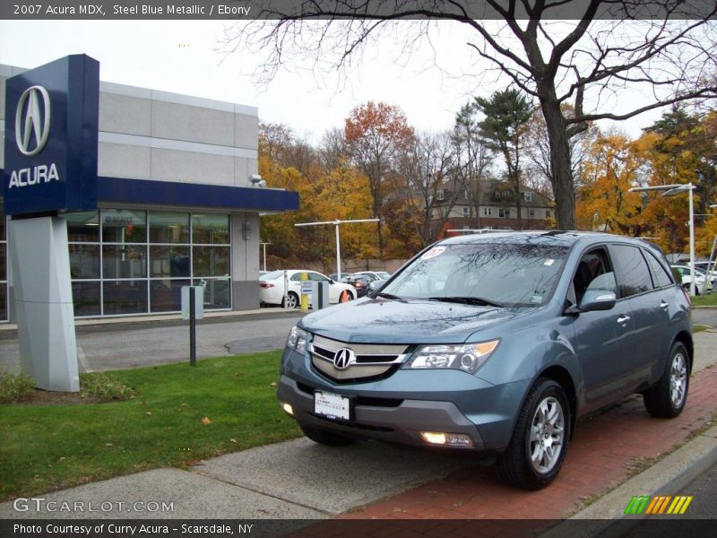 Steel Blue Metallic / Ebony 2007 Acura MDX