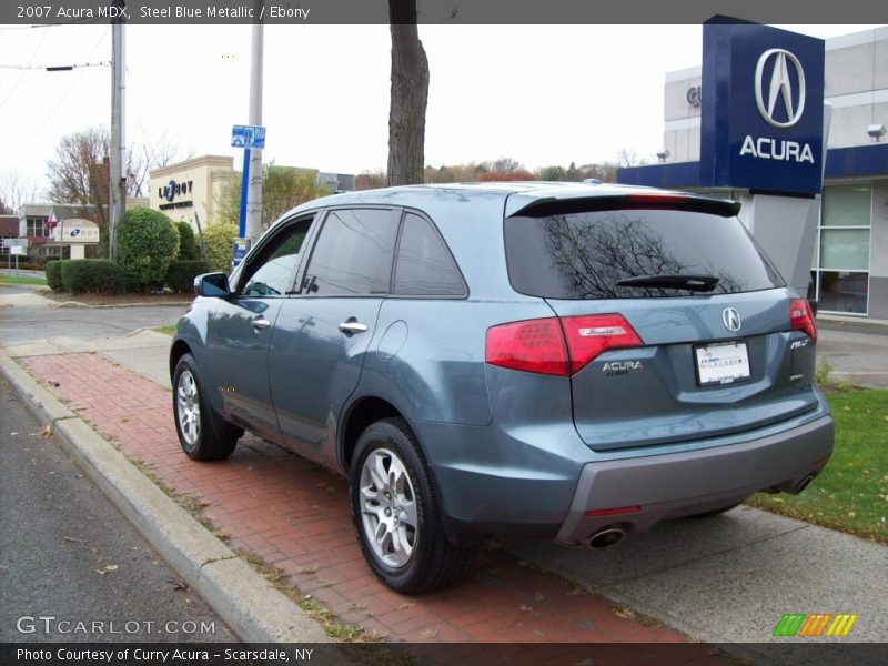 Steel Blue Metallic / Ebony 2007 Acura MDX