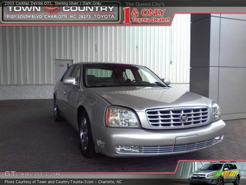 Sterling Silver / Dark Gray 2003 Cadillac DeVille DTS