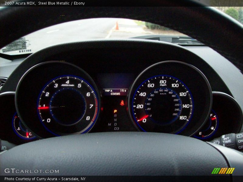 Steel Blue Metallic / Ebony 2007 Acura MDX