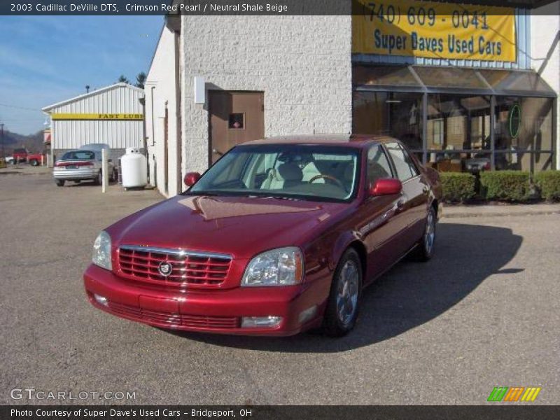 Crimson Red Pearl / Neutral Shale Beige 2003 Cadillac DeVille DTS