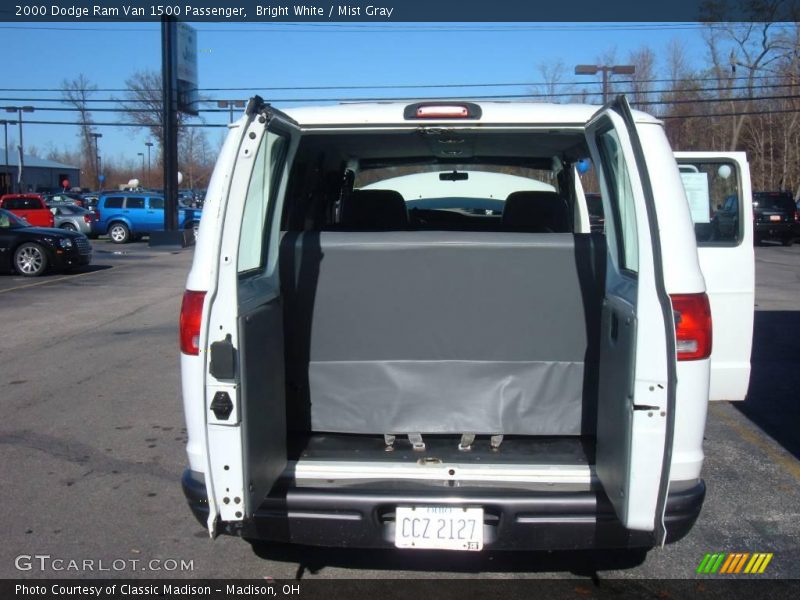 Bright White / Mist Gray 2000 Dodge Ram Van 1500 Passenger