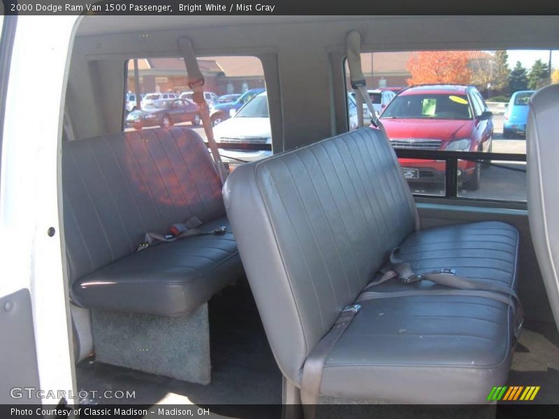 Bright White / Mist Gray 2000 Dodge Ram Van 1500 Passenger