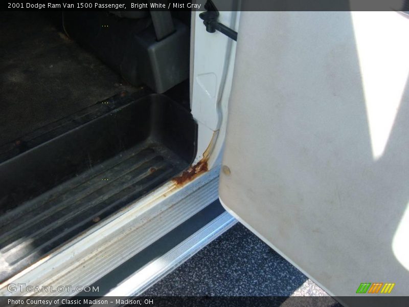 Bright White / Mist Gray 2001 Dodge Ram Van 1500 Passenger