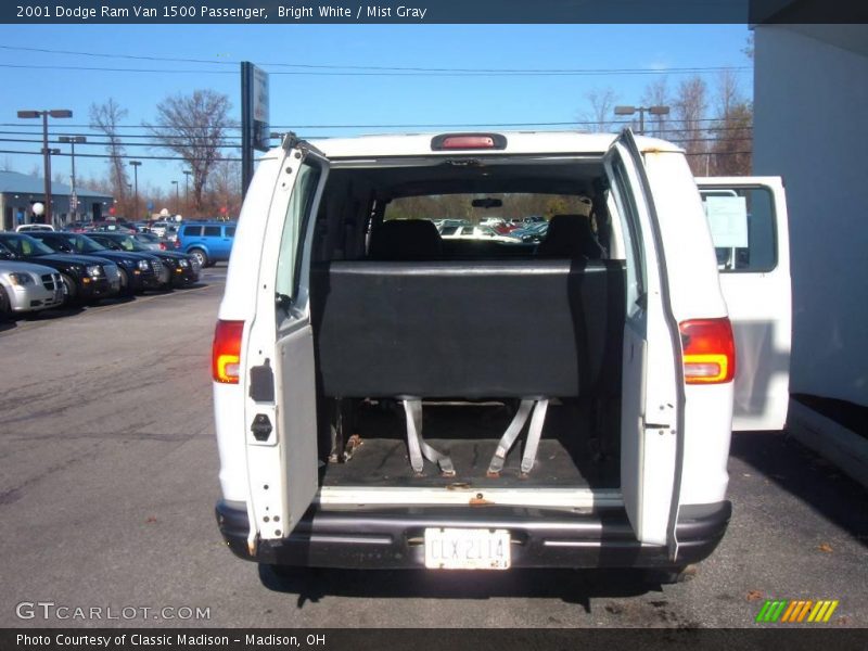 Bright White / Mist Gray 2001 Dodge Ram Van 1500 Passenger