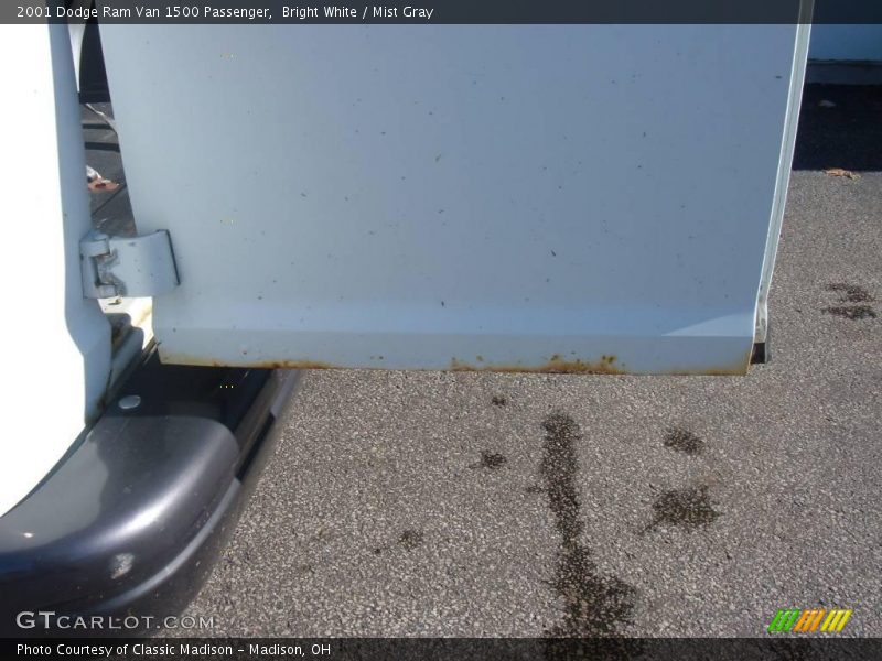 Bright White / Mist Gray 2001 Dodge Ram Van 1500 Passenger