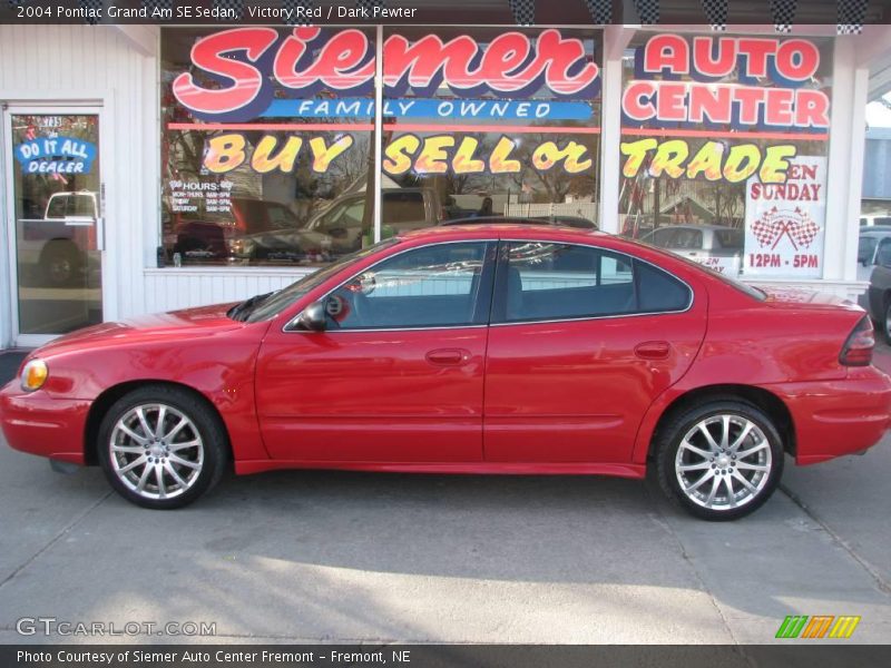 Victory Red / Dark Pewter 2004 Pontiac Grand Am SE Sedan