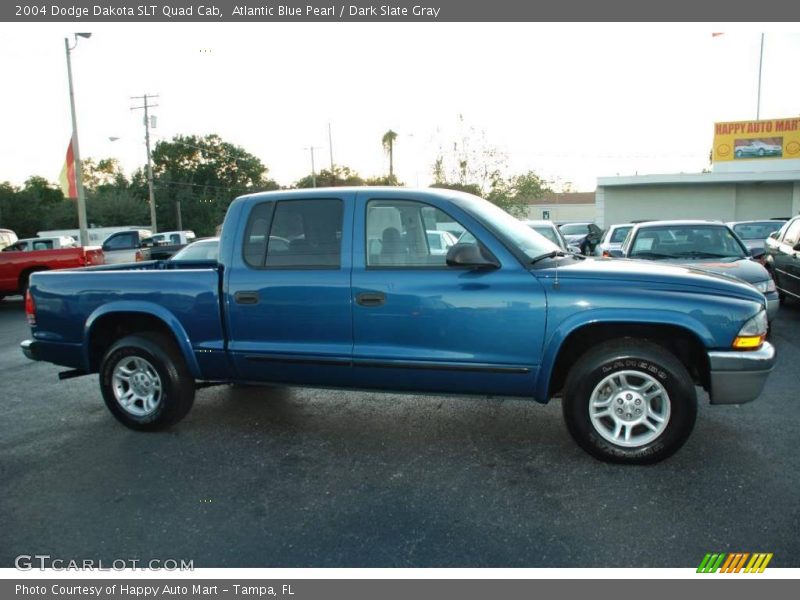 Atlantic Blue Pearl / Dark Slate Gray 2004 Dodge Dakota SLT Quad Cab