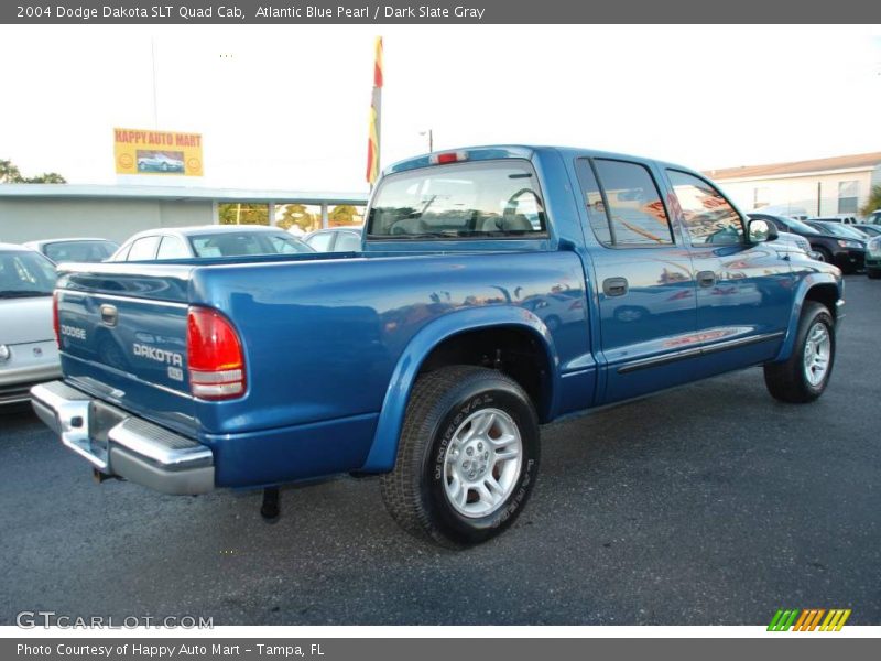 Atlantic Blue Pearl / Dark Slate Gray 2004 Dodge Dakota SLT Quad Cab