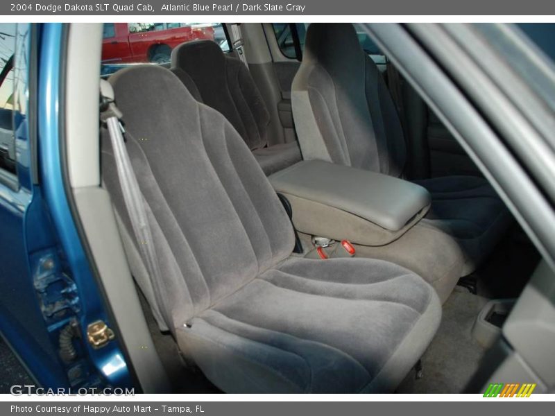 Atlantic Blue Pearl / Dark Slate Gray 2004 Dodge Dakota SLT Quad Cab