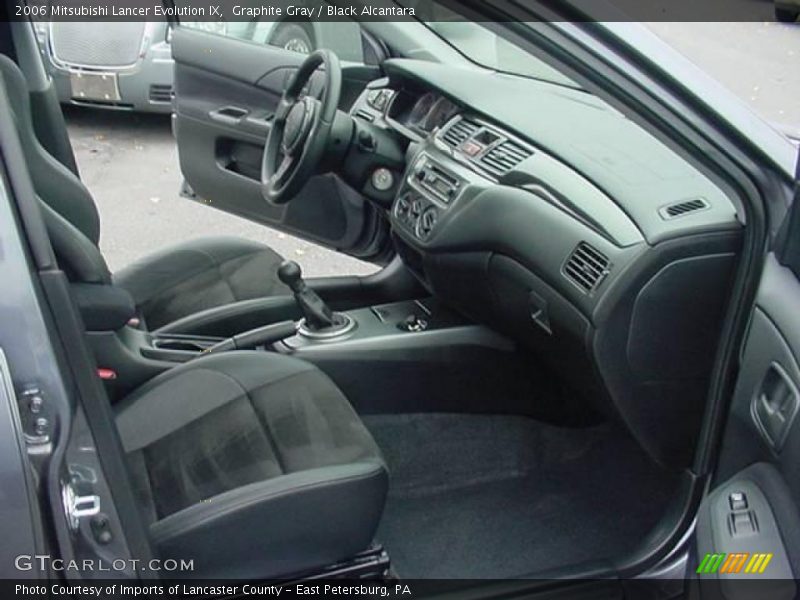 Graphite Gray / Black Alcantara 2006 Mitsubishi Lancer Evolution IX