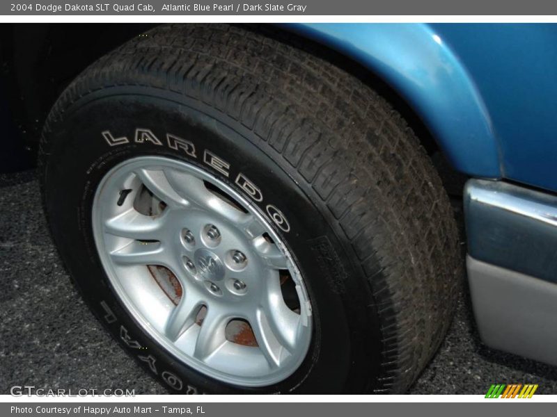 Atlantic Blue Pearl / Dark Slate Gray 2004 Dodge Dakota SLT Quad Cab