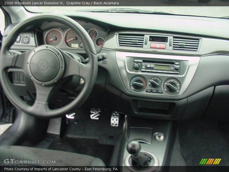 Graphite Gray / Black Alcantara 2006 Mitsubishi Lancer Evolution IX