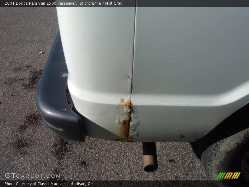 Bright White / Mist Gray 2001 Dodge Ram Van 1500 Passenger