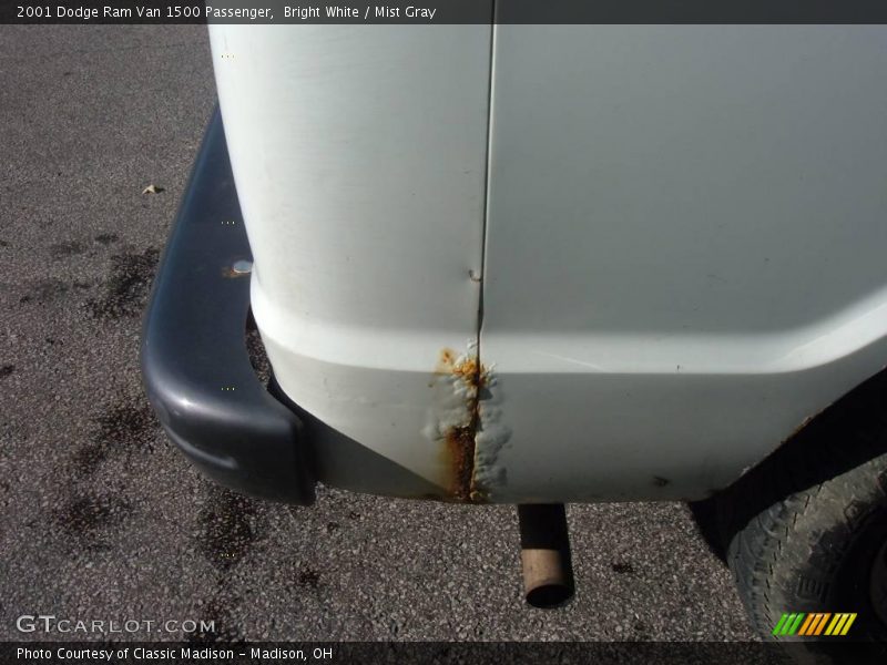 Bright White / Mist Gray 2001 Dodge Ram Van 1500 Passenger