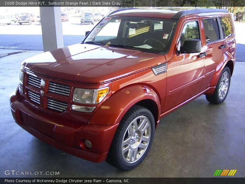 Sunburst Orange Pearl / Dark Slate Gray 2008 Dodge Nitro R/T