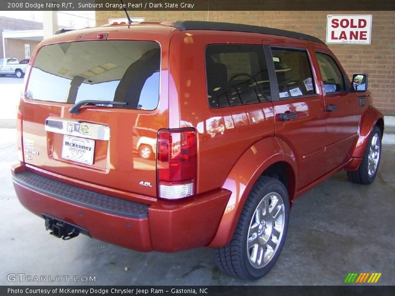 Sunburst Orange Pearl / Dark Slate Gray 2008 Dodge Nitro R/T