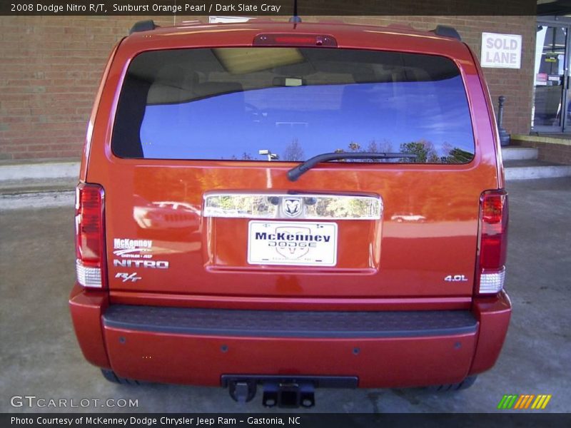 Sunburst Orange Pearl / Dark Slate Gray 2008 Dodge Nitro R/T