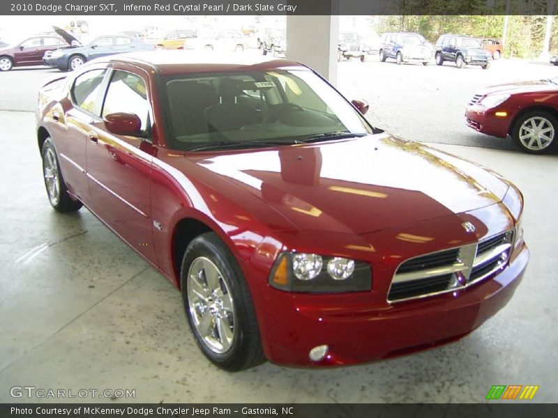 Inferno Red Crystal Pearl / Dark Slate Gray 2010 Dodge Charger SXT