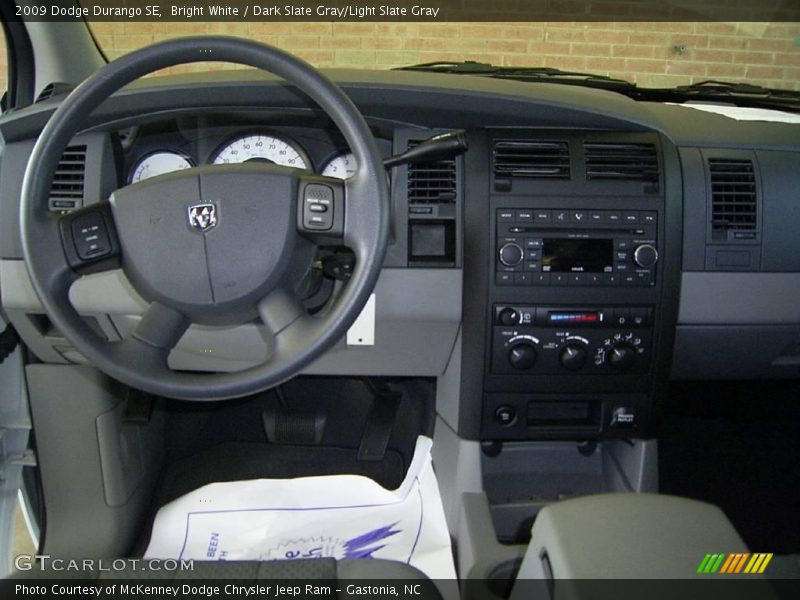 Bright White / Dark Slate Gray/Light Slate Gray 2009 Dodge Durango SE